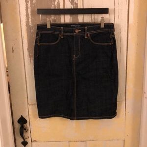 Banana Republic pencil skirt in dark thick denim
